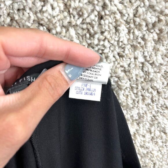 Eileen Fisher Leggings Women's Medium Black Lightweight Knit Pull-On - Picture 4 of 5